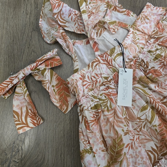 Rachel Zoe Orange and Green Floral Dress - Picture 6 of 11